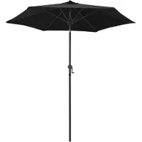 vidaXL Parasol 200x224 cm aluminium zwart