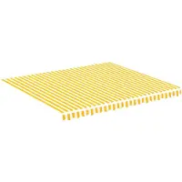 vidaXL Vervangingsdoek voor luifel 400x350 cm polyester geel en wit