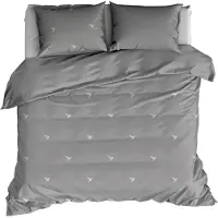 De Witte Lietaer Dekbedovertrek Piper Natural grey Flanel-240 x 200 / 220 cm | Lits-Jumeaux