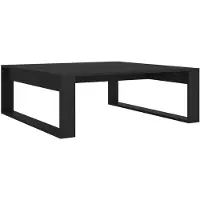 vidaXL Salontafel 100x100x35 cm bewerkt hout zwart