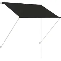 vidaXL Luifel uittrekbaar 150x150 cm antraciet