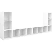 vidaXL Tv-meubelen 4 st 107x35x37 cm bewerkt hout wit
