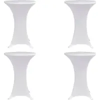vidaXL Statafelhoes 4 st stretch Ø70 cm wit