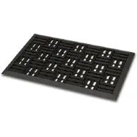 Merkloos 2x Deurmatten / buitenmatten rubber 75 x 45 cm - Deurmatten