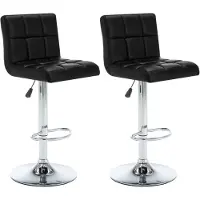 vidaXL Barstoelen 2 st kunstleer zwart
