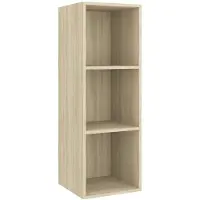 vidaXL Tv-wandmeubel 37x37x107 cm bewerkt hout sonoma eikenkleurig