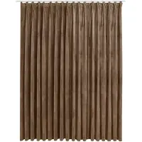 vidaXL Gordijn verduisterend met haken 290x245 cm fluweel beige