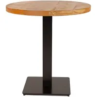 Dimehouse Industriële bistrotafel 70x70 rond metaal mangohout
