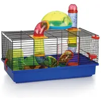 Beeztees HAMSTERKOOI LABYRINT ZWART BLAUW