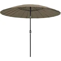 vidaXL Parasol met aluminium paal 250 cm taupe