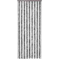 vidaXL Vliegengordijn 56x200 cm chenille grijs en wit