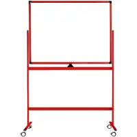 Ivol Verrijdbaar whiteboard - Dubbelzijdig en magnetisch - 100x150 cm - Roo
