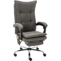 vidaXL Kantoormassagestoel stof grijs
