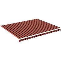 vidaXL Vervangingsdoek voor luifel 450x350 cm polyester oranje en bruin