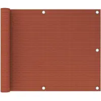 vidaXL Balkonscherm 75x600 cm HDPE terracottakleurig