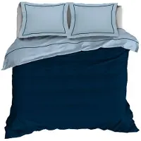 De Witte Lietaer Dekbedovertrek Bumblebee Ice Blue Marine Ink Percal-240 x 200 / 220 cm | Lits-Jumeaux
