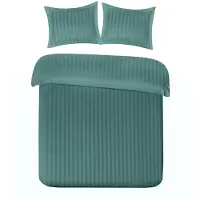Papillon Dekbedovertrek Uni Donkergroen Satijn-200 x 200 / 220 cm | 2-Persoons