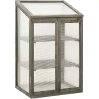 vidaXL Broeikas 60x45x100 cm vurenhout