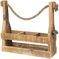 Clayre & Eef Flessenhouder 32x11x32 cm Bruin Hout Rechthoek Flessenrek Bruin Flessenrek