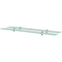 vidaXL Schappen zwevend 2 st 100x20 cm 8 mm glas