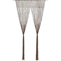 vidaXL Gordijn macramé 140x240 cm katoen taupe