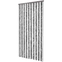 vidaXL Vliegengordijn 100x220 cm chenille grijs en wit