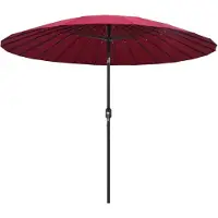 vidaXL Parasol met aluminium paal 250 cm bordeauxrood