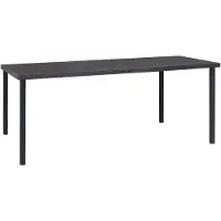 vidaXL Tuintafel 190x90x74 cm staal antracietkleurig