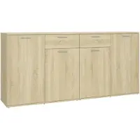 vidaXL Dressoir 160x36x75 cm bewerkt hout sonoma eikenkleurig