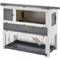 Ferplast Konijnenhok Grand Lodge 140 Plus - Dierenverblijf - 140x75x103 cm Grijs 140