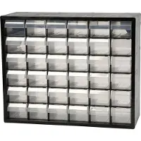 Raaco Classic kunststof ladekast 36 laden zwart - 126595 - 126595