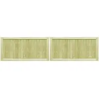 vidaXL Poorten 2 st 300x75 cm geïmpregneerd grenenhout
