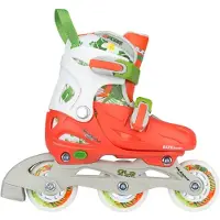 Nijdam Inline Skates Nijdam Girls Verstelbaar Jungle Peach Green White