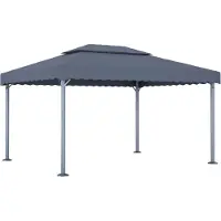 vidaXL Paviljoen, 400 x 300 cm, antraciet, aluminium