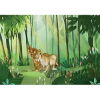 Komar Fotobehang Lion King Liefde - Groen - 2,80m X 400cm
