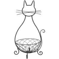 Clayre & Eef Bruine Ijzeren mand kat 31*25*55 cm 6Y3182