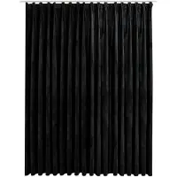 vidaXL Gordijn verduisterend met haken 290x245 cm fluweel zwart