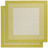 De Witte Lietaer Theedoeken De Witte Lietaer Pied De Poule Yellowgreen (2 stuks)