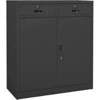 vidaXL Kantoorkast 90x40x102 cm staal antracietkleurig