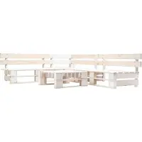 vidaXL 4-delige Loungeset pallet hout wit