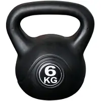 Ivol Kettlebell voor binnen en buiten - Kunststof - Zwart - 6 kg