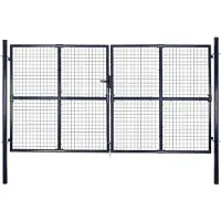 vidaXL Tuinhek van gaas gegalvaniseerd staal 300x150 cm grijs