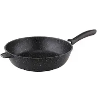 Merkloos Luxe pan van aluminium met anti baklaag 28 cm - Koekenpannen