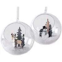 Rayher Hobby 3x Open kerstbal om te vullen 12 cm - Kerstbal