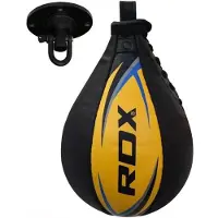 RDX Sports Speedbal met Swivel - Boksbal - Zwart/Geel