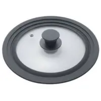 Metaltex - Universele pannendeksel - 20 t/m 24 cm - Glas/siliconen - Inclusief stoomventiel