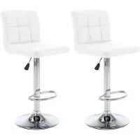 vidaXL Barstoelen 2 st kunstleer wit