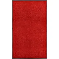 vidaXL Deurmat wasbaar 90x150 cm rood