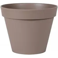 Eda Bloempot Toscane kunststof taupe D40 x H32 cm - Plantenpotten