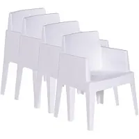 Garden Impressions Box tuinstoel the original wit - 4 stuks